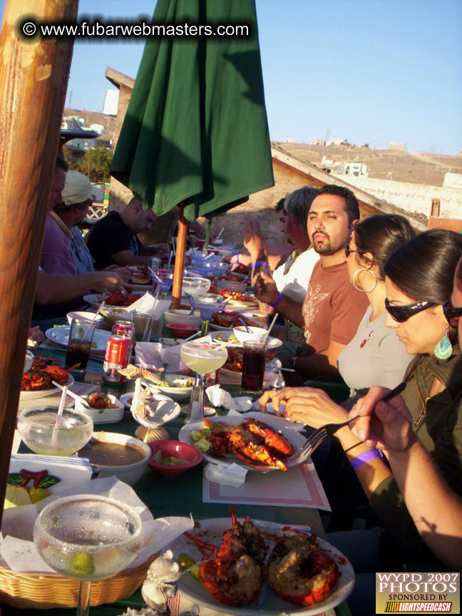 Lobster and margarita dinner in Puerto Nuevo