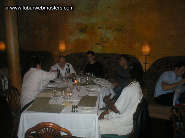 Special Invitational Webmaster Dinner 2002