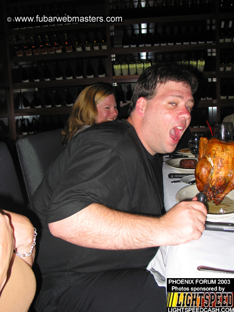 Dinner at Drinkwater's City Hall Steakhouse 2003