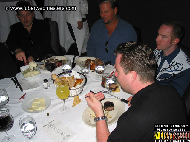 Dinner at Drinkwater's City Hall Steakhouse 2003