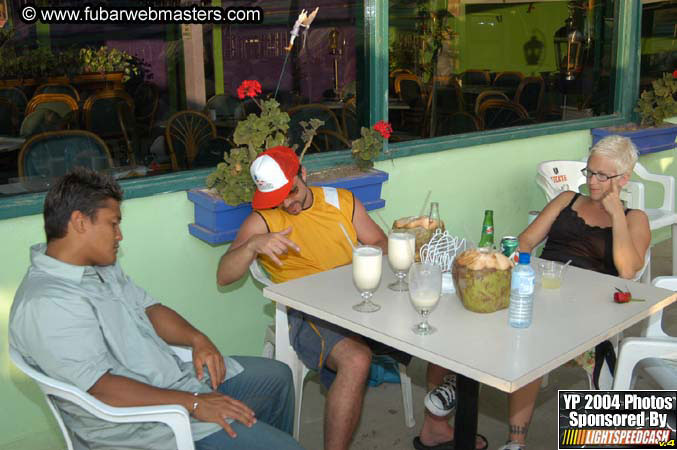 Lobster and margarita dinner in Puerto Nuevo 2004